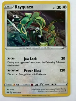 Rayquaza SWSH029 Black Star Promo Cosmos Holo Pokemon TCG LP - Image 1