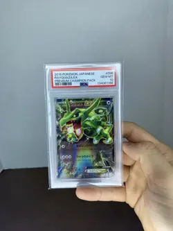 PSA 10 Mint Japanese Pokemon Rayquaza EX Premium Champion Pack 2016 096 Pop 80 - Image 1