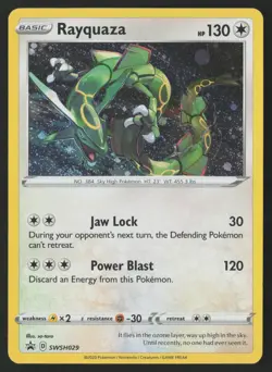 Rayquaza SWSH029 Holo Promo Sword & Shield Promo Pokemon Lightly Played - Image 1