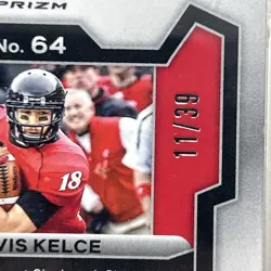 2024 Prizm Draft Picks Travis Kelce Orange Finite /39 PSA 10 - Image 3