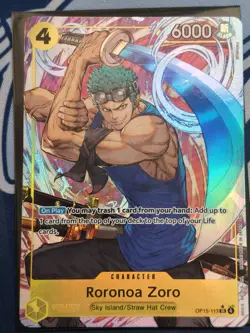 RORONOA ZORO - OP15-113 - ONE PIECE - ALTERNATE ART - SR - MINT CONDITION - TCG - Image 1