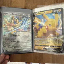 Pokemon Jumbo Card Binder Lot 45 Cards Sealed Pikachu Terapagos Charizard - Image 3