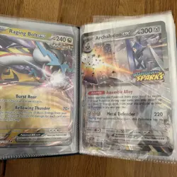 Pokemon Jumbo Card Binder Lot 45 Cards Sealed Pikachu Terapagos Charizard - Image 5