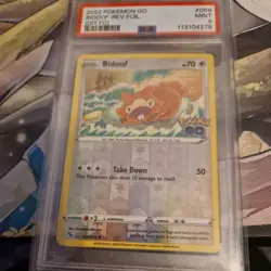 Pokemon 2022 Pokemon GO Bidoof (Ditto) Unpeeled #059 Rev Foil PSA Mint 9 - Image 3