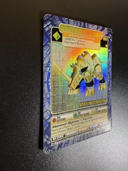 Digimon Rhinomon BO-196S Card 2001 Digi-Battle Series 4 Bandai Holo Nm/M - Image 3