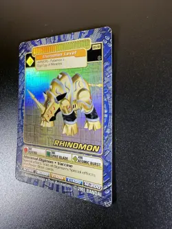 Digimon Rhinomon BO-196S Card 2001 Digi-Battle Series 4 Bandai Holo Nm/M - Image 4