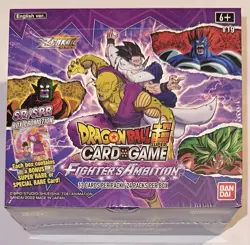 DRAGONBALL SUPER BOOSTER BOX SEALED CARD GAME FIGHTER’S AMBITION CON 24 PACK - Image 1