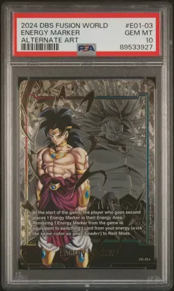Dragon Ball Fusion World Card English - Energy Marker Broly #03 - PSA 10 - Image 2
