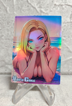 Android 18 DBZ Trading Card Waifu Goddess Story Anime Girl holo Karte Manga Full - Image 1