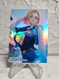 Android 18 DBZ Trading Card Waifu Goddess Story Anime Girl holo Karte Manga Full - Image 1
