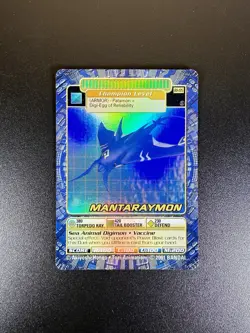 Digimon Mantaraymon BO-195S Card 2001 Digi-Battle Series 4 Bandai Holo Nm/M - Image 1