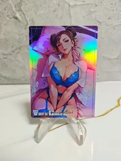 Chun li Trading Card Waifu Goddess Story Anime Girl holo Karte Manga Full Art - Image 1