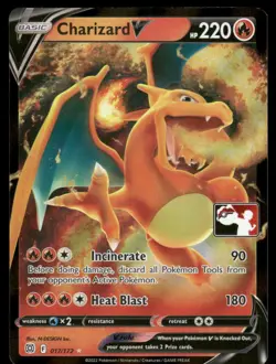 Pokemon Cards Charizard V 017/172 Prize Pack Series Cards NM - Image 1