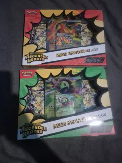 Pokemon Ascended Heroes Mega Emboar & Mega Meganium Ex Box New & Sealed - Image 1