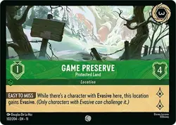 x4 Game Preserve - Protected Land - 102/204 - Common - Cold Foil Lorcana DLC11 W - Image 1