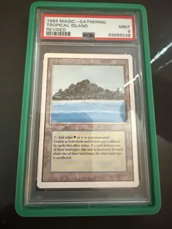 MTG Tropical Island Dual Land Revised Edition PSA 9 MINT - Image 1