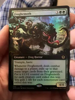 MTG Froghemoth Adventures in the Forgotten Realms 384 Extended Foil Rare NM - Image 1
