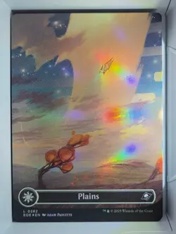Plains - L262 - FOIL & BORDERLESS - MTG - Edge of Eternities (EOE) - Image 1