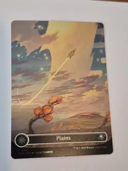 1x MTG Plains 367 Galaxy Foil borderless Land Edge of Eternities EOE NM x1 - Image 1