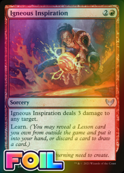 x1 Igneous Inspiration STX MTG 107/275 FOIL UNCOMMON M/NM 1x - Image 1