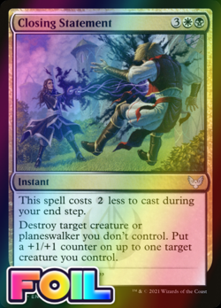 x1 Closing Statement STX MTG 169/275 FOIL UNCOMMON M/NM 1x - Image 1