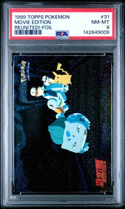 1999 TOPPS POKEMON THE MOVIE EDT REUNITED!-FOIL #31 MOVIE EDITION PSA 8 - Image 1