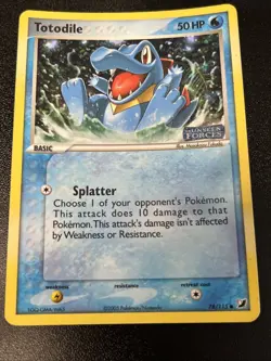 Pokemon Totodile - Unseen Forces - 78/115 - Stamped Reverse Holo - LP - Image 1