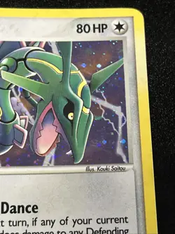 2005 Pokemon TCG Rayquaza EX Emerald Holo Card 9/106 Rare - Image 3