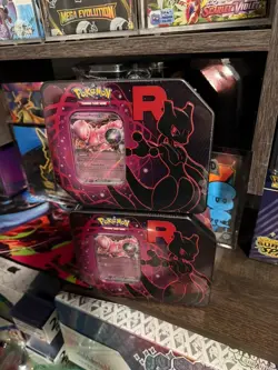 Pokemon TCG - Team Rocket Tin - Mewtwo - Destined Rivals X 2 - New And Sealed - Image 1