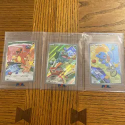 Pokemon First Partner Illustration Collection Series 1 Kanto Gen 1 Starter Set - Image 1