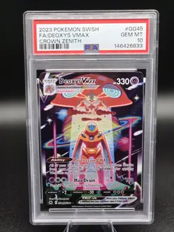 Pokemon TCG Deoxys VMAX GG45/GG70 Crown Zenith Ultra Rare Holo PSA 10 - Image 1