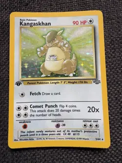 Pokemon TCG Kangaskhan Jungle 5/64 Holo Unlimited Holo Rare 1st Edition - Image 1