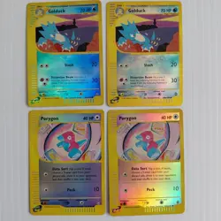 Pokemon TCG Aquapolis 4 reverse holos: Golduck 50a/b and Porygon 103a/b - Image 1