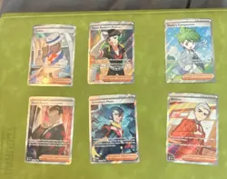 Pokemon TCG Trainer Foil Card Lot - team rockets Giovanni , Wally, Grimsley - Image 1