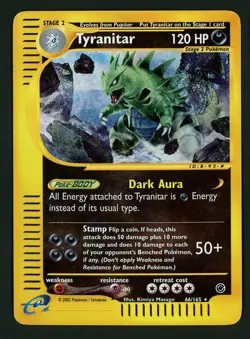 Tyranitar LP 66/165 - Reverse Holo - Expedition Base Set - Pokemon 2002 - Image 1
