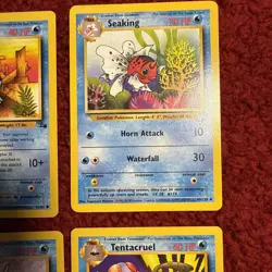 Pokemon Cards 1999 Lot Water Seaking Cloister Seadra Wartortle Tentacruel Omanyt - Image 2