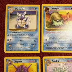 Pokemon Cards 1999 Lot Water Seaking Cloister Seadra Wartortle Tentacruel Omanyt - Image 4