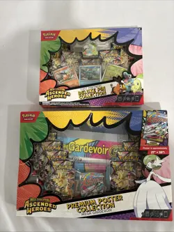 Pokemon Ascended Heroes Premium Poster Collection MegaPin Collection Bundle Read - Image 1