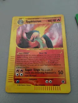Typhlosion Pokemon 2002 TCG Expedition Set Reverse Holo Card 28/165 Vintage Rare - Image 1