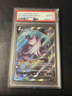 PSA 10 💎 Galarian Articuno V 170/198 Alt Art Chilling Reign 2021 Pokemon - Image 1