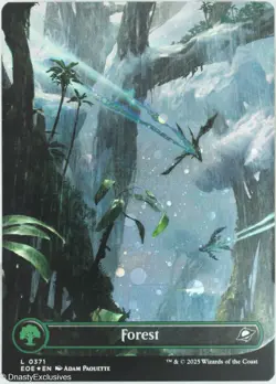 MTG: Edge of Eternities - Forest - Borderless Galaxy Foil - Image 1