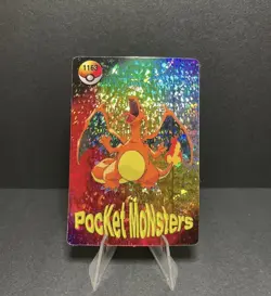 🔥Pokemon Charizard #1163 Prism Pocket Monsters Vending Machine Sticker Card.NM - Image 1
