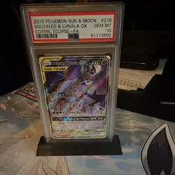 Pokemon Cosmic Eclipse Solgaleo & Lunala GX Full Art TAG TEAM 216/236 PSA 10 - Image 3