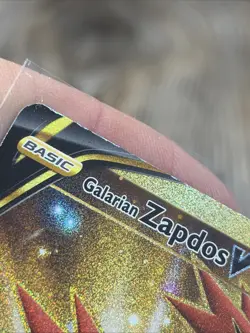 Pokemon Galarian Zapdos V Secret Rare Brilliant Stars 182/172 Trading Card HP - Image 3