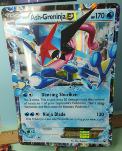 JUMBO CARD Pokemon Ash-Greninja EX - (XY Black Star Promos) XY133 Holo TCG - Image 1
