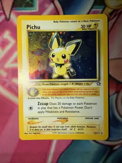 Pichu - 12/111 Neo Genesis Unlimited Holo Rare Pokemon - LP WOTC - Image 1