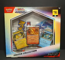 NEW Pokemon TCG S&V Prismatic Evolutions Poster Collection Box Sealed DG Sticker - Image 1