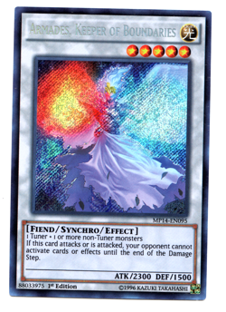 Yugioh 1x Armades, Keeper of Boundaries MP14-EN095 Secret Rare 1st Edition NM - Image 1