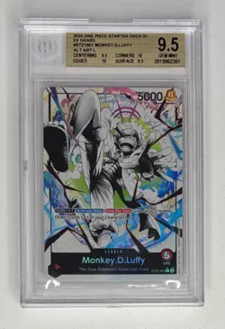 BGS 9.5 MONKEY D LUFFY ST21-001 ALT ART ONE PIECE STARTER DECK EX GEAR 5 - Image 1