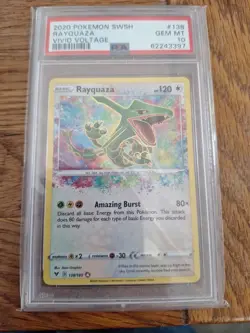 Pokemon Psa 10 Rayquaza Vivid Voltage 138/185 Amazing Rare - Image 2